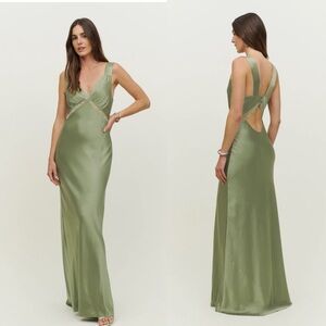 Reformation Chania Maxi Dress Sage never worn with Tags